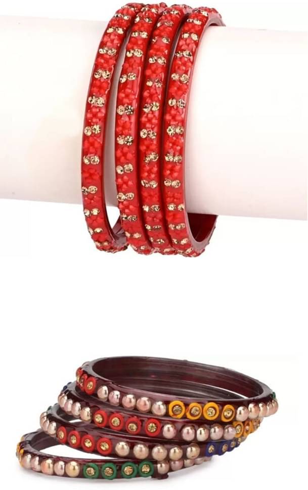     			Somil Red Bangle ( Pack of 8 )