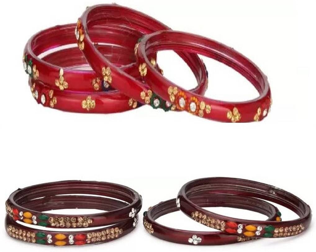 Somil Red Bangle ( Pack of 8 ) Somil Red Bangle ( Pack of 8 )