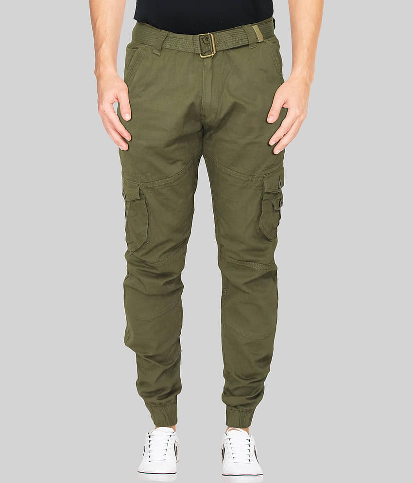 Urban Legends Regular Flat Men's Cargos - Dark Green ( Pack of 1 ) - Trousers | Buy online on ZillyBuy