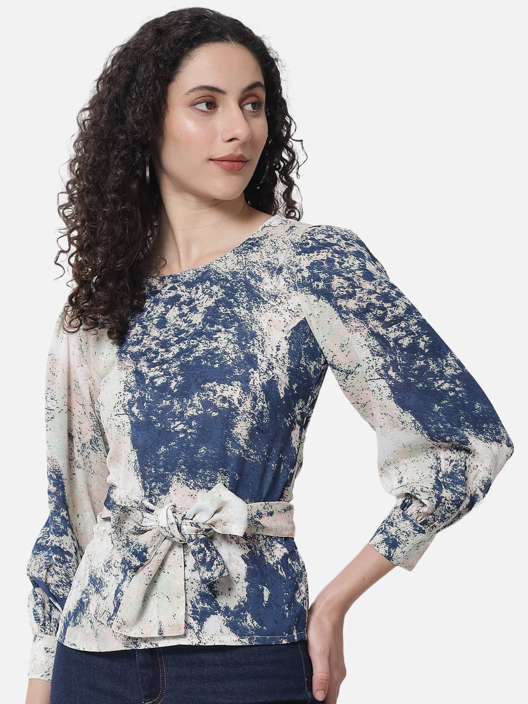     			ALL WAYS YOU Women's Crepe Peplum Top ( Multicolor )