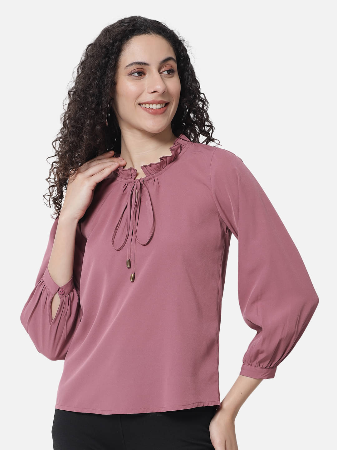 ALL WAYS YOU Women's Crepe Regular Top ( Pink )     			ALL WAYS YOU Women's Crepe Regular Top ( Pink )