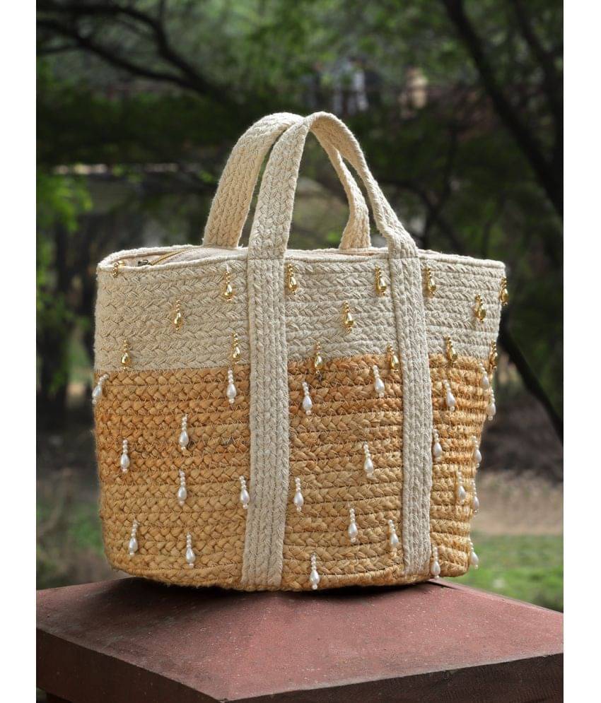     			Anekaant Handheld Jute Set of 1 ( Beige )