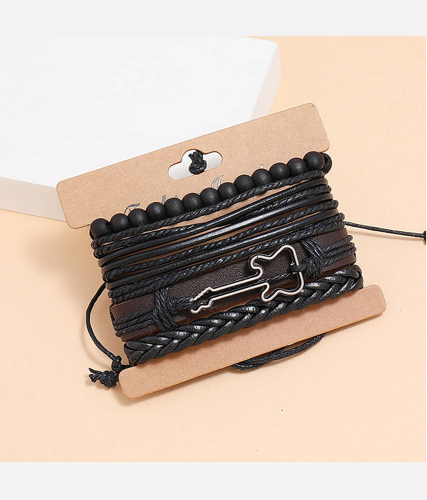FASHION FRILL Black Bracelet ( Pack of 4 ) - Bangles & Bracelets | Buy online on ZillyBuy