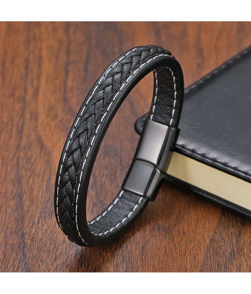     			FASHION FRILL Black Bracelet ( Pack of 1 )
