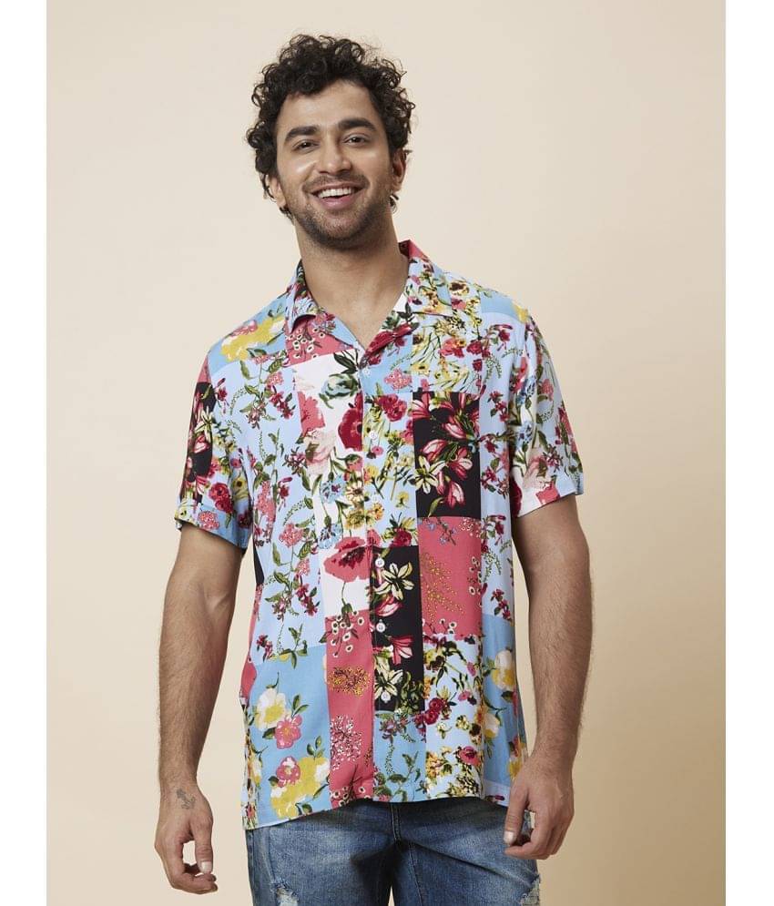     			Globus Viscose Regular Fit Printed Half Sleeves Men's Casual Shirt - Multi ( Pack of 1 )
