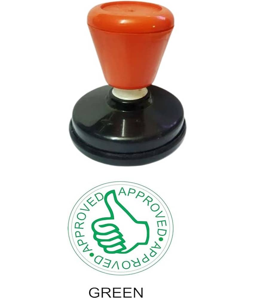 Green Approve Stamp Self Ink Stamp (1 Pcs ) - Stationery | Buy online on ZillyBuy