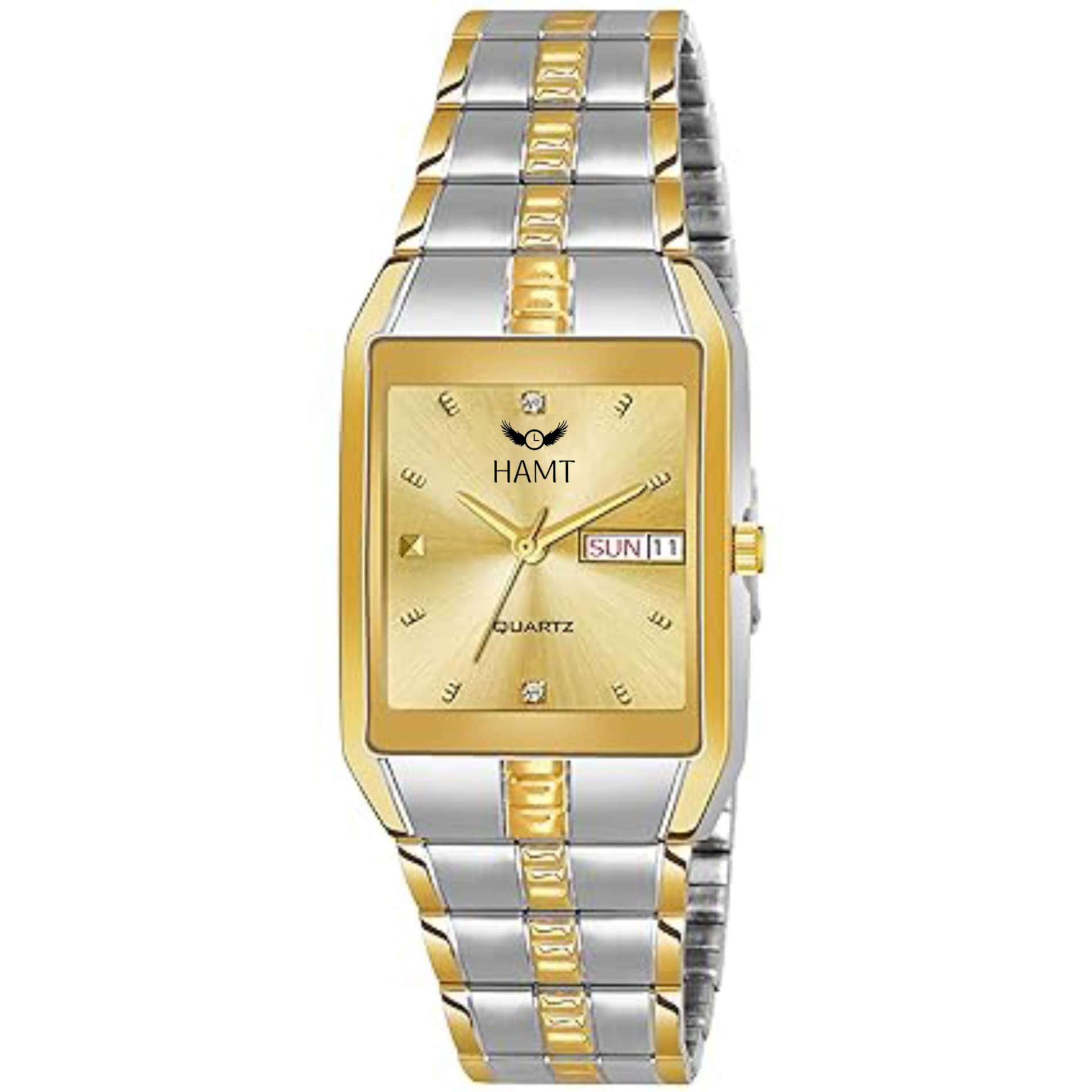     			HAMT Gold Metal Analog Men's Watch