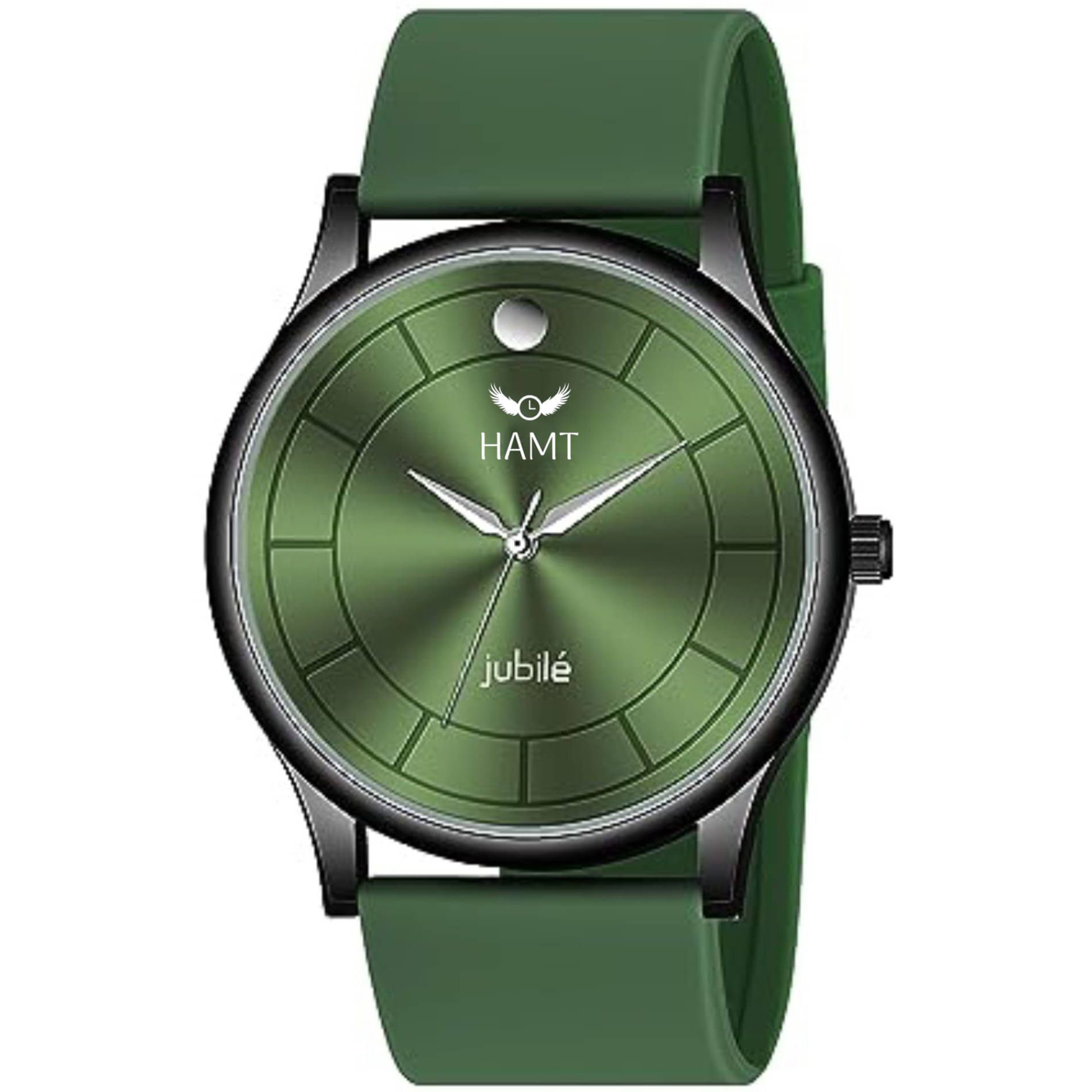     			HAMT Green Silicon Analog Men's Watch
