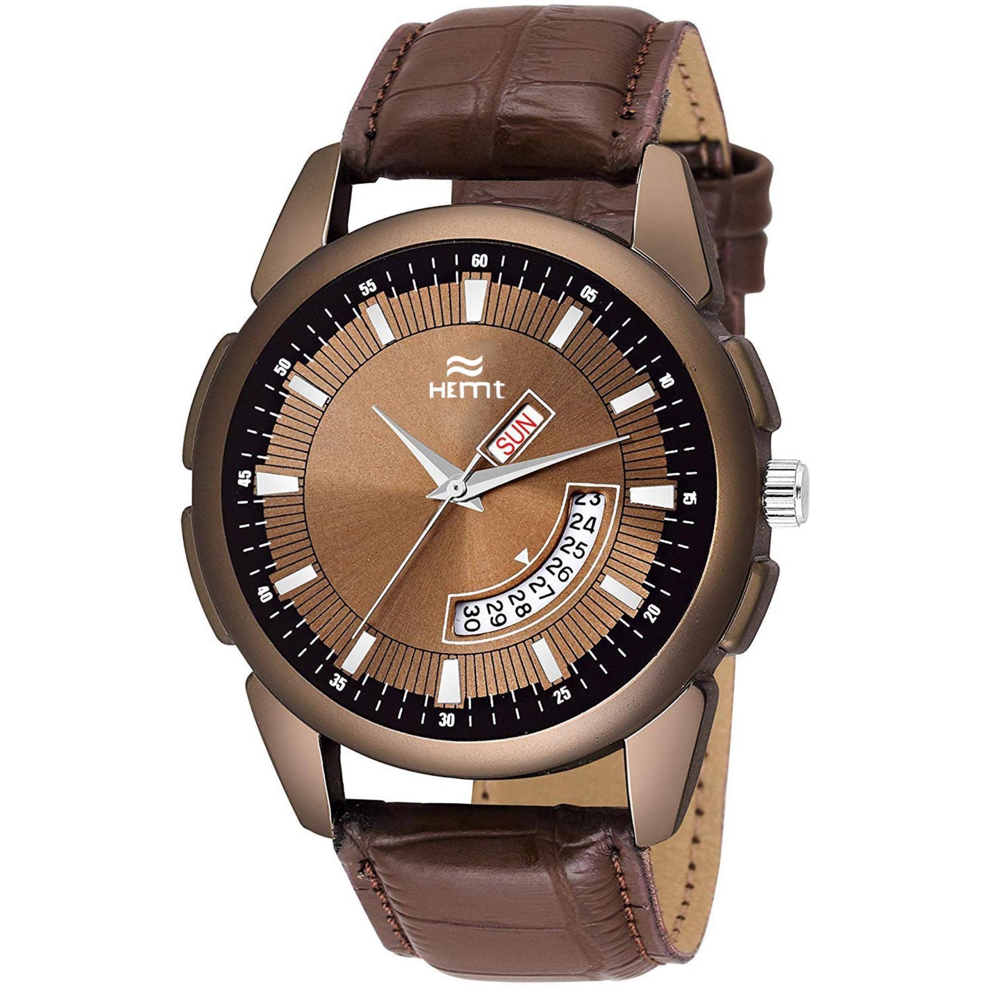Hemt Brown Leather Analog Men's Watch