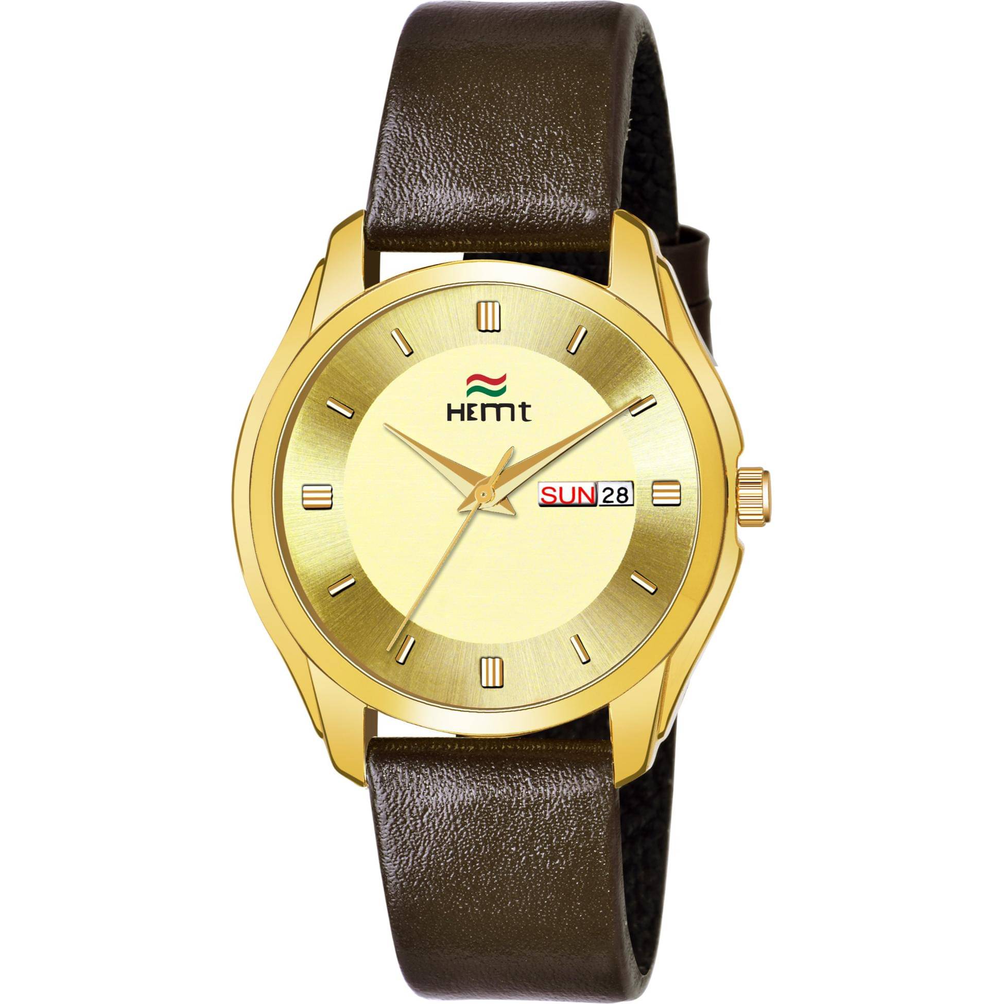     			Hemt Brown Leather Analog Men's Watch