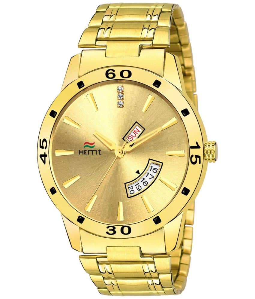 Hemt Gold Metal Analog Men's Watch