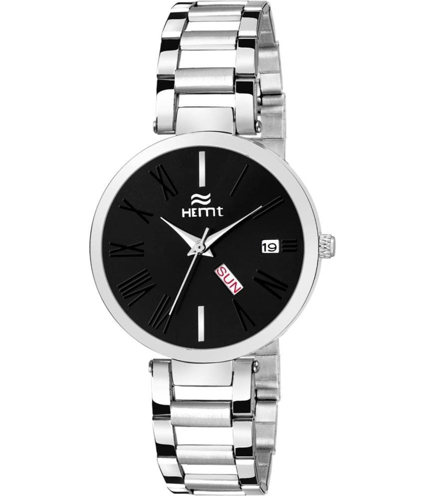     			Hemt Silver Metal Analog Womens Watch
