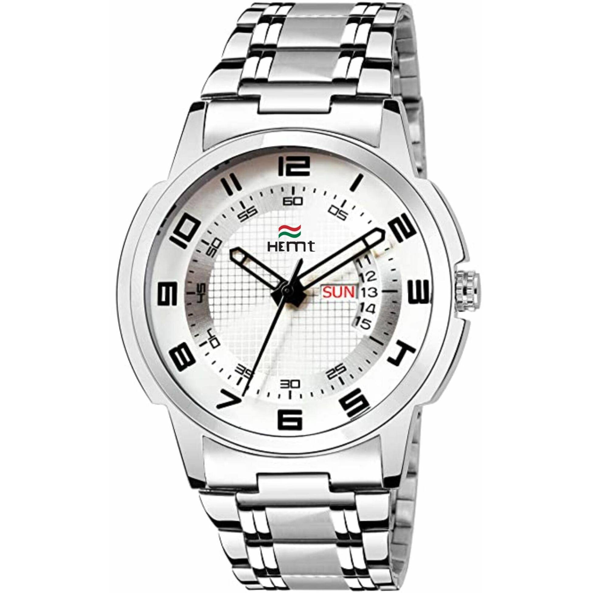     			Hemt Silver Stainless Steel Analog Men's Watch