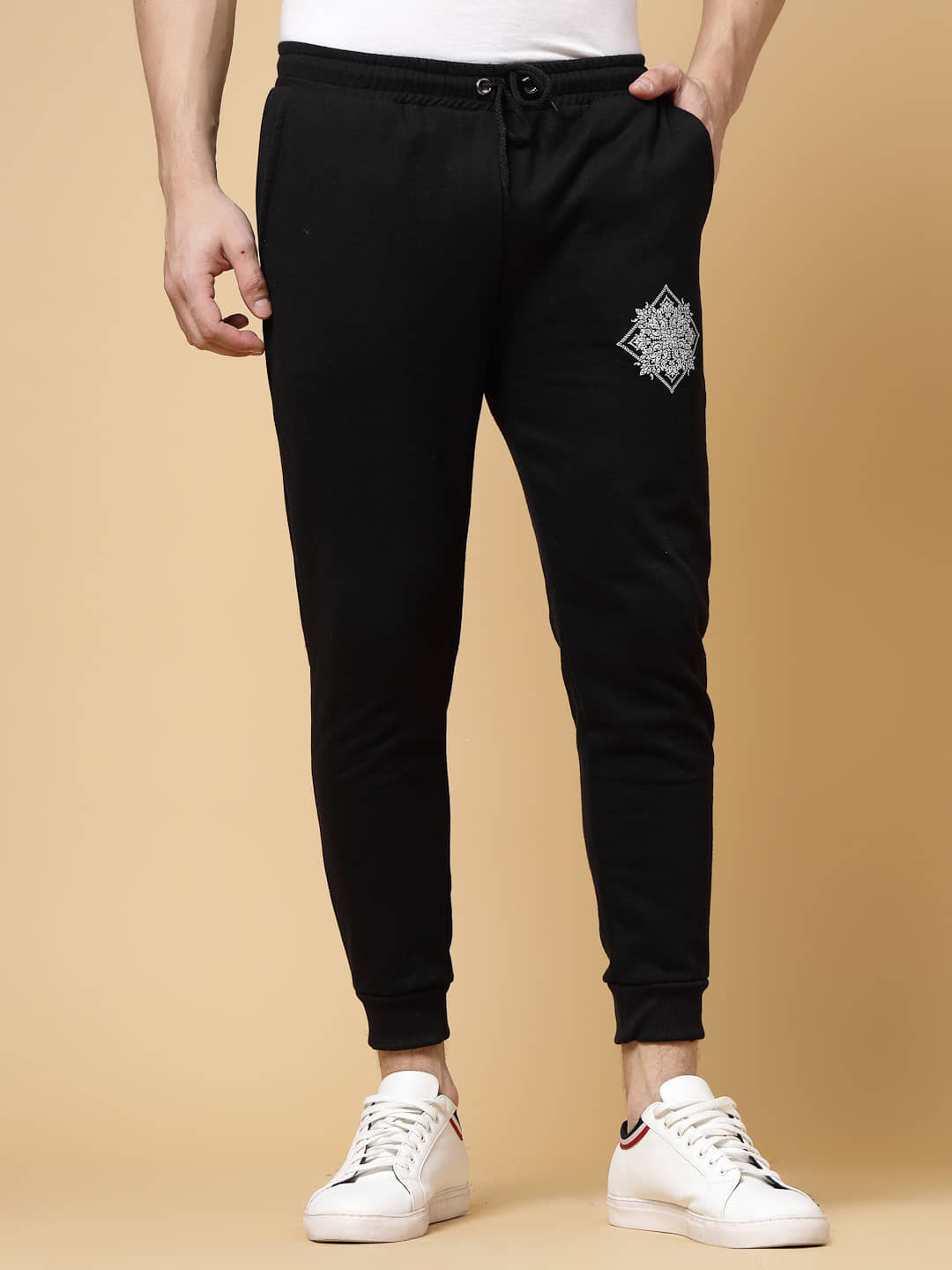 Rigo Black Fleece Men's Joggers ( Pack of 1 ) - Track Pants | Buy online on ZillyBuy