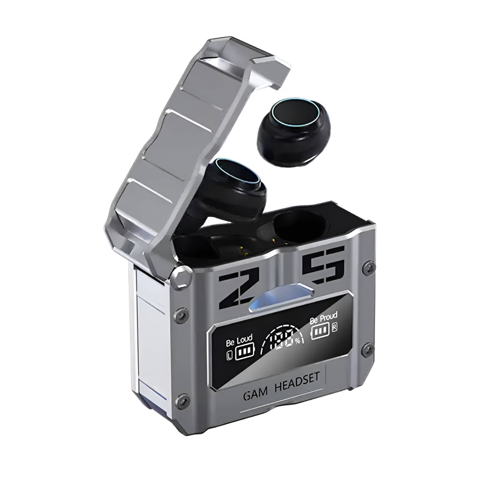     			VEhop Grenade Bluetooth True Wireless (TWS) In Ear 30 Hours Playback Dual pairing,Low Latency IPX4(Splash & Sweat Proof) Gray