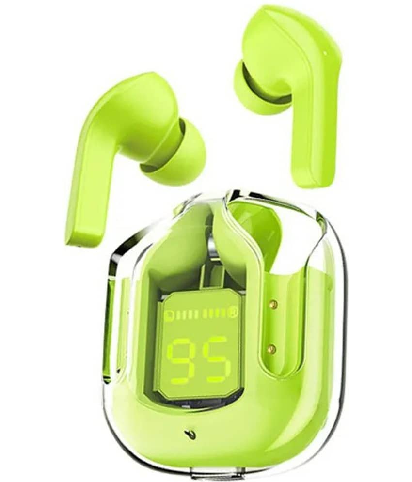 VEhop Ultrapods Bluetooth True Wireless (TWS) In Ear 30 Hours Playback Low Latency,Powerfull bass IPX4(Splash & Sweat Proof) Green