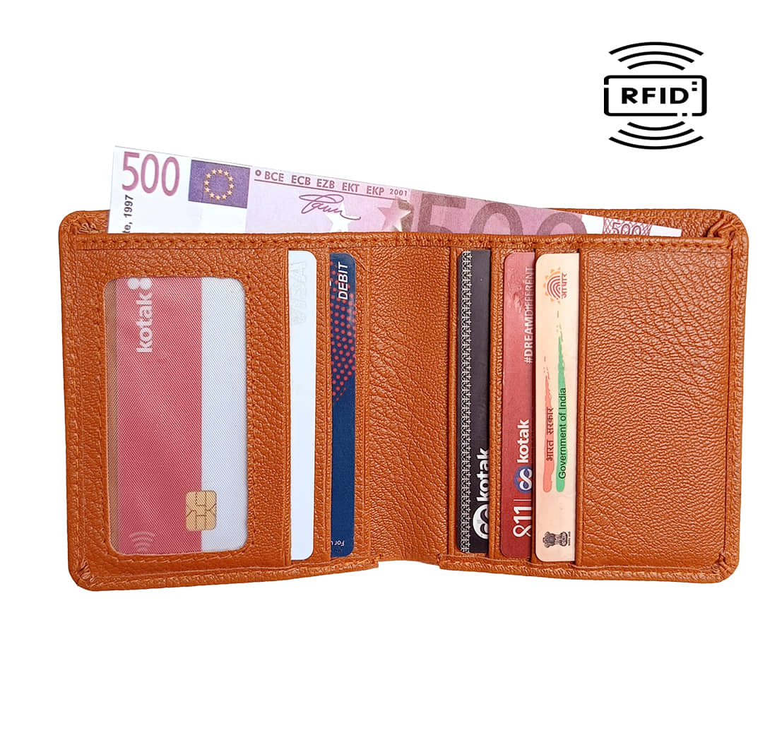 Wingers Tan PU Men's RFID Wallet ( Pack of 1 ) - Handbags | Buy online on ZillyBuy