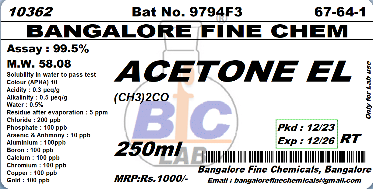 ACE/TO-NE EL Grade, 99.5% - 250ml