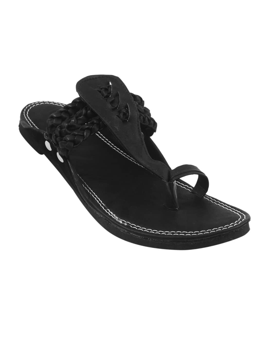 Apratim Black Men's Kolhapuris - Ethnic Shoes | Buy online on ZillyBuy