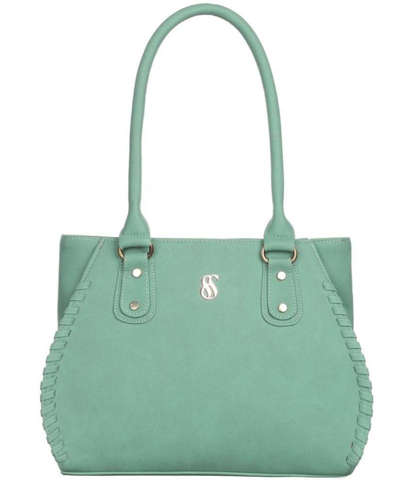     			Fostelo Green PU Shoulder Bag