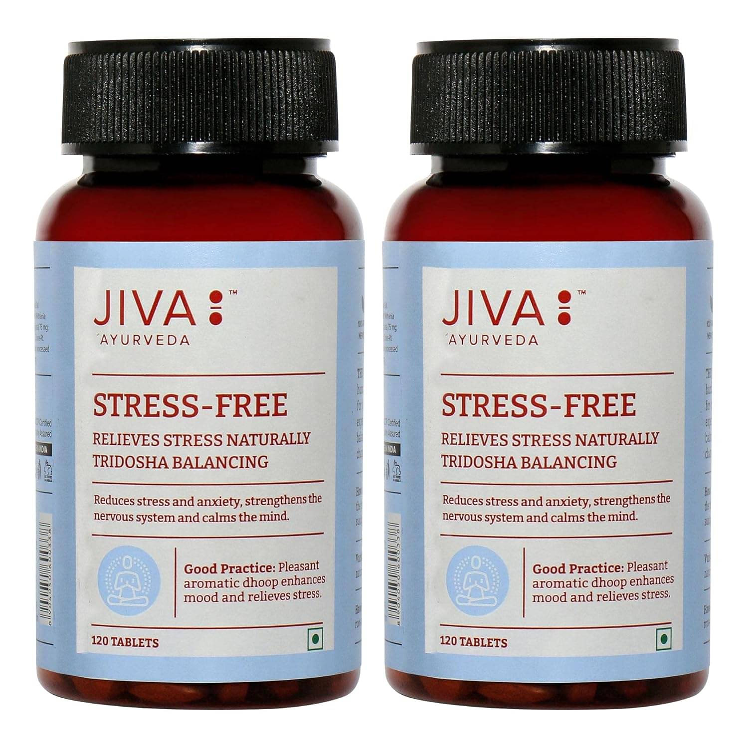     			Jiva Stress-Free Tablets Relieves Anxiety And Stress -120 Nos (Pack of 3)