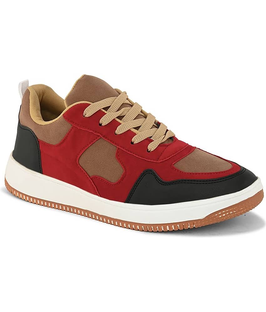 John Karsun Red Men's Sneakers - Casual Shoes | Buy online on ZillyBuy