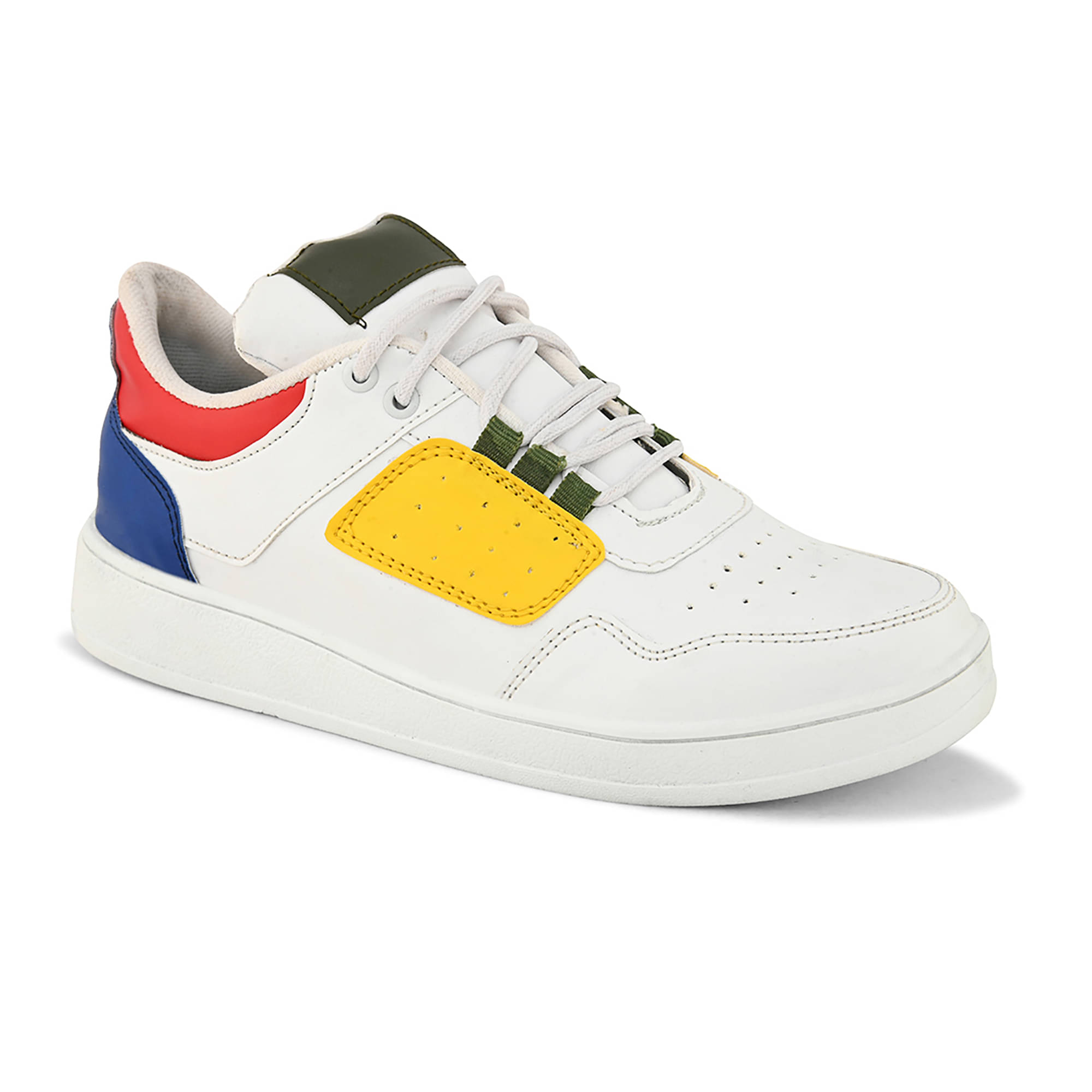     			John Karsun White Men's Sneakers