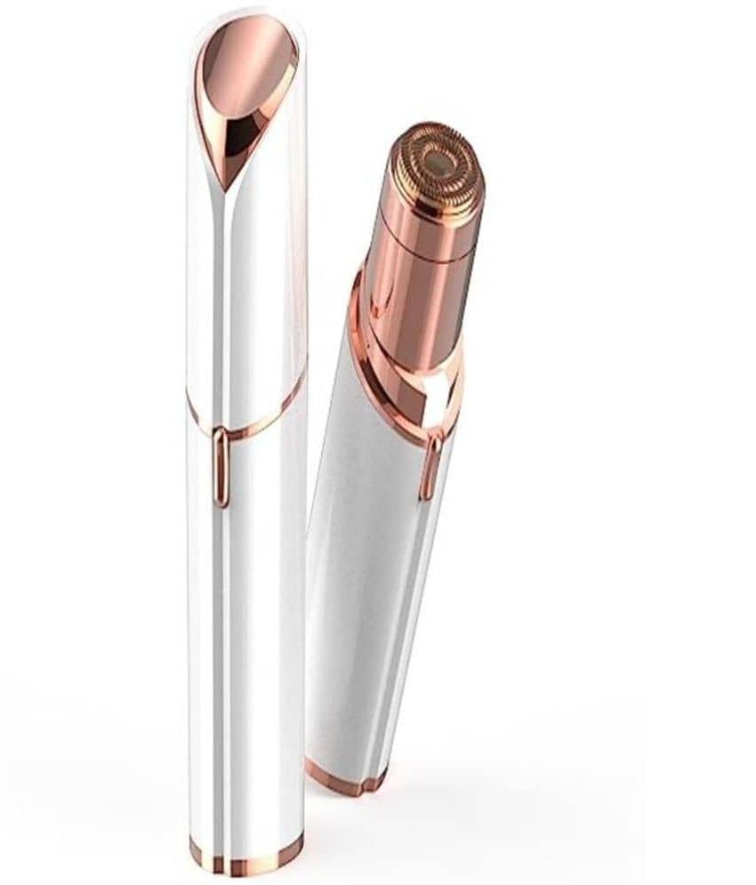 Loyalmart Facial Hair Removal White Cordless Eyebrow Trimmer With 45 minutes Runtime