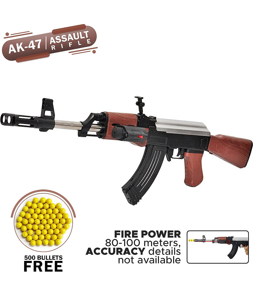 NHR Gun toys With 500 Bullets - Long Range Shooting Gun for +10 Years Kids, Bullet Gun for kids, Shooter Gun for Children's, Toy Shooting Plastic Gun, Snipper Gun, Gun, Bandook, Pistol, AK-47 Gun, Bullet Gun, Toy Gun For Kids