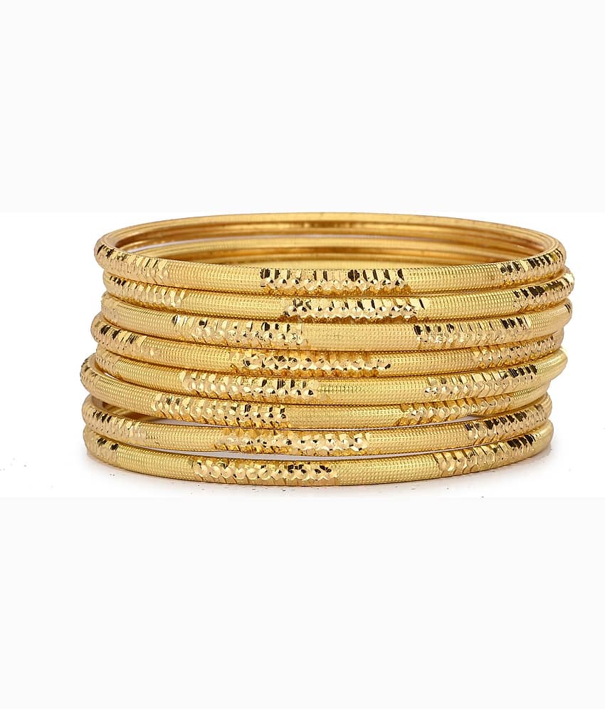 Somil Gold Bangle Set ( Pack of 8 ) - Bangles & Bracelets | Buy online on ZillyBuy