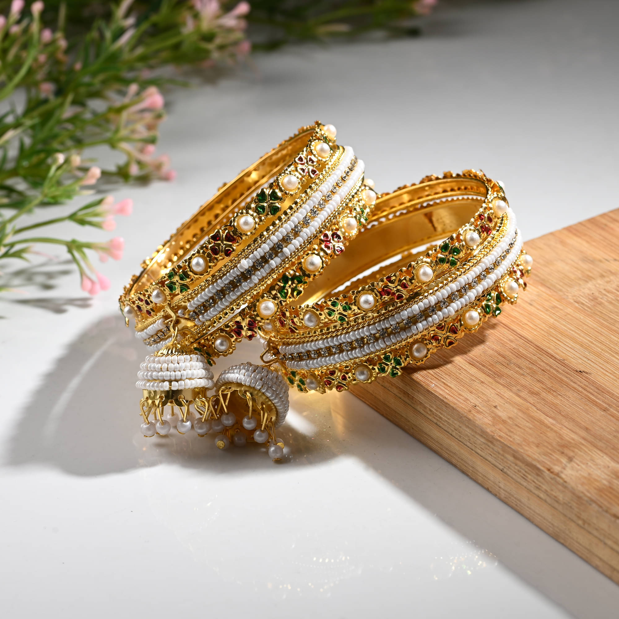 Somil Gold Bangle Set ( Pack of 6 ) Somil Gold Bangle Set ( Pack of 6 )