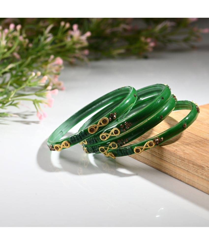     			Somil Green Bangle Set ( Pack of 4 )