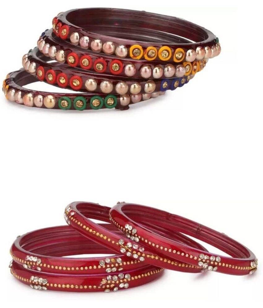     			Somil Maroon Kada ( Pack of 8 )