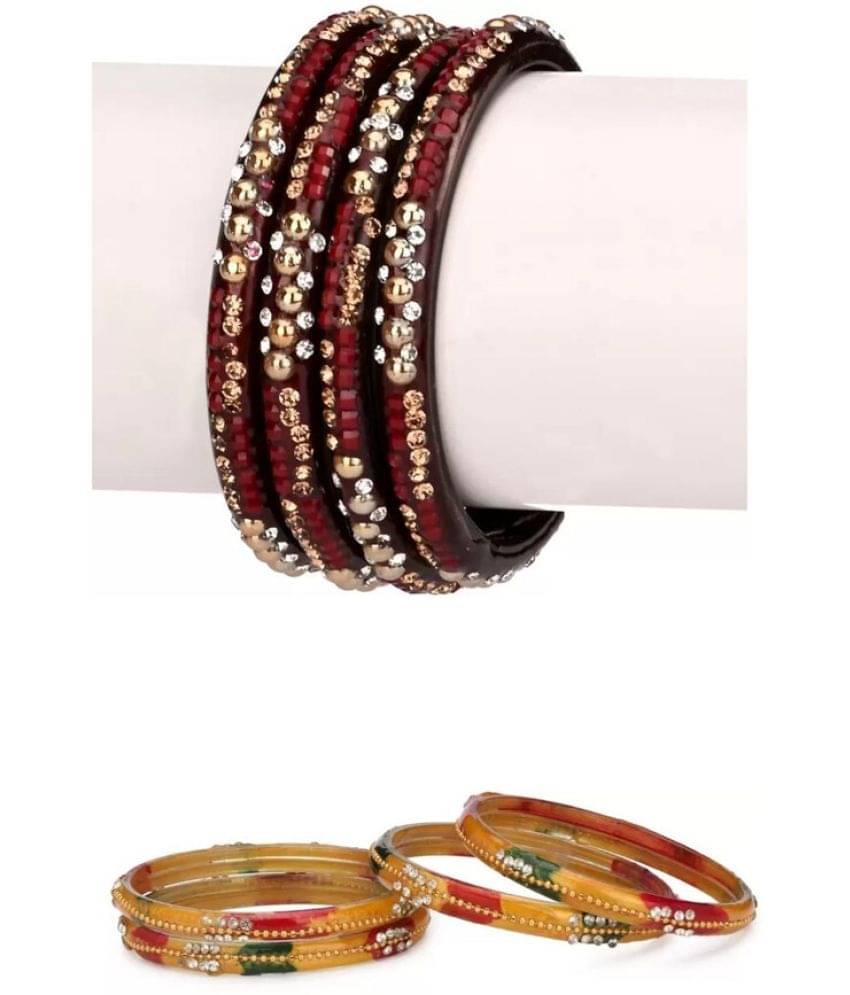     			Somil Maroon Kada ( Pack of 8 )