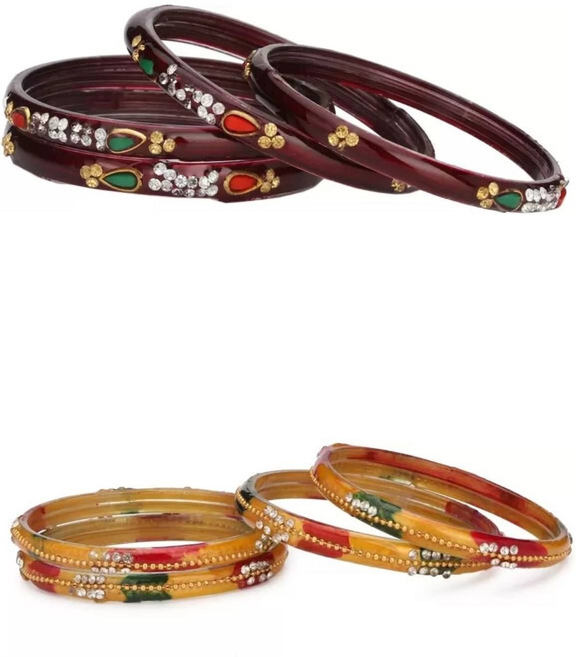     			Somil Maroon Kada ( Pack of 8 )