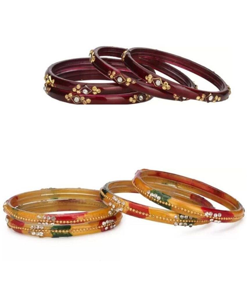     			Somil Maroon Kada ( Pack of 8 )