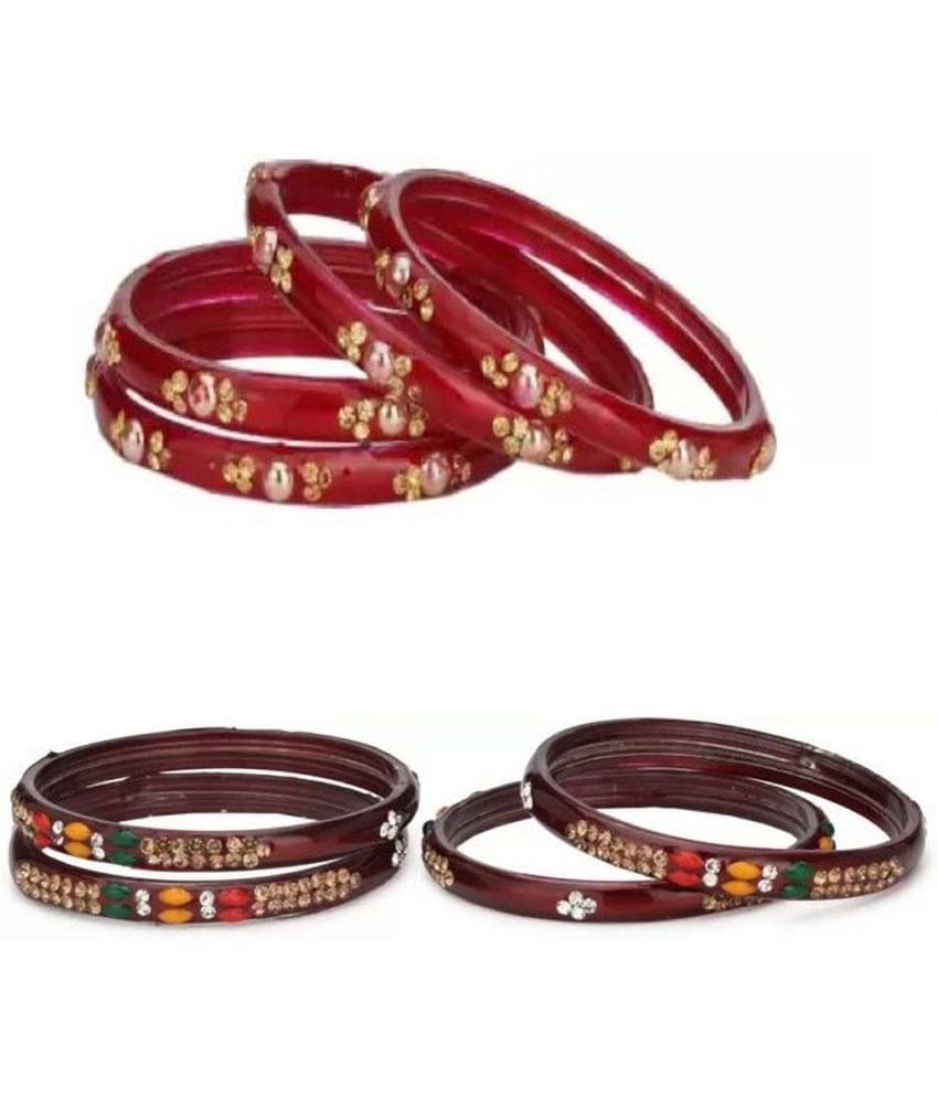 Somil Maroon Kada ( Pack of 8 )     			Somil Maroon Kada ( Pack of 8 )