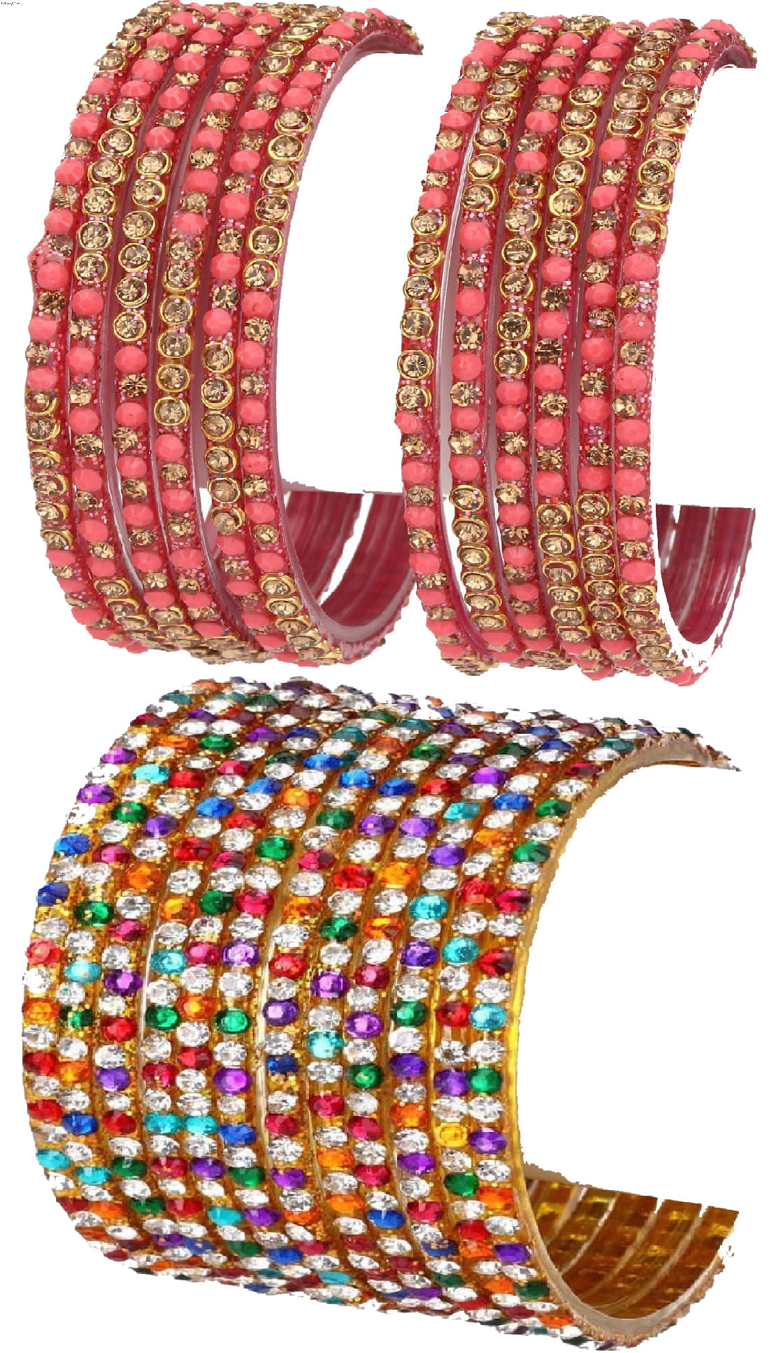     			Somil Multicolor Bangle Set ( Pack of 24 )