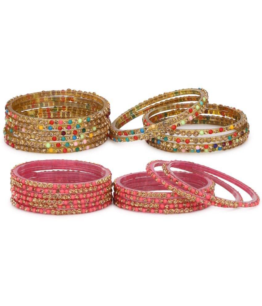 Somil Multicolor Bangle Set ( Pack of 24 ) Somil Multicolor Bangle Set ( Pack of 24 )