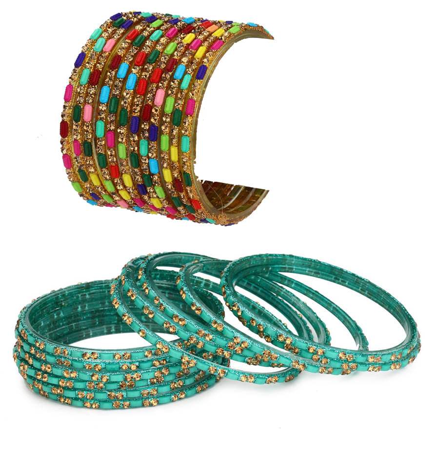 Somil Multicolor Bangle Set ( Pack of 24 ) Somil Multicolor Bangle Set ( Pack of 24 )
