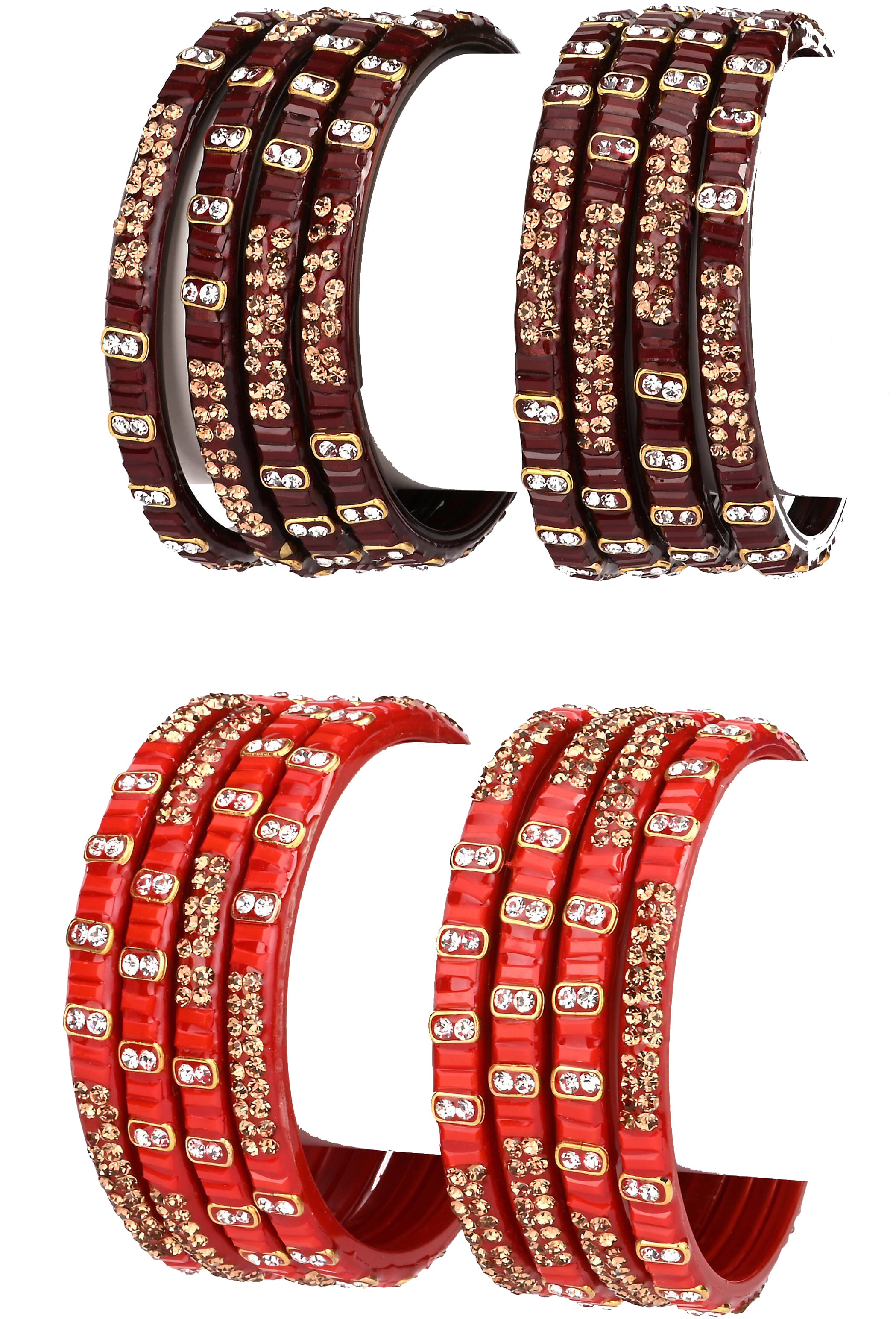     			Somil Multicolor Bangle Set ( Pack of 8 )