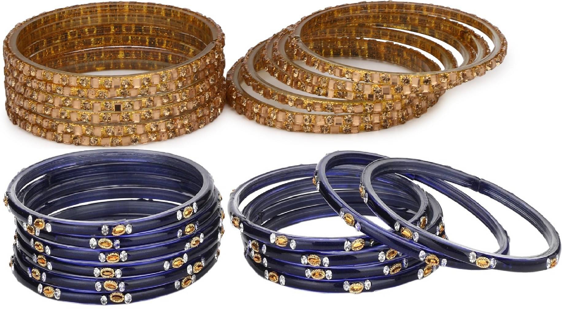     			Somil Multicolor Bangle Set ( Pack of 24 )