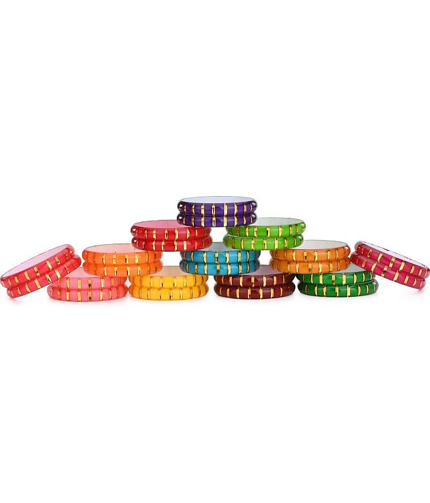 Somil Multicolor Bangle Set ( Pack of 24 ) - Bangles & Bracelets | Buy online on ZillyBuy