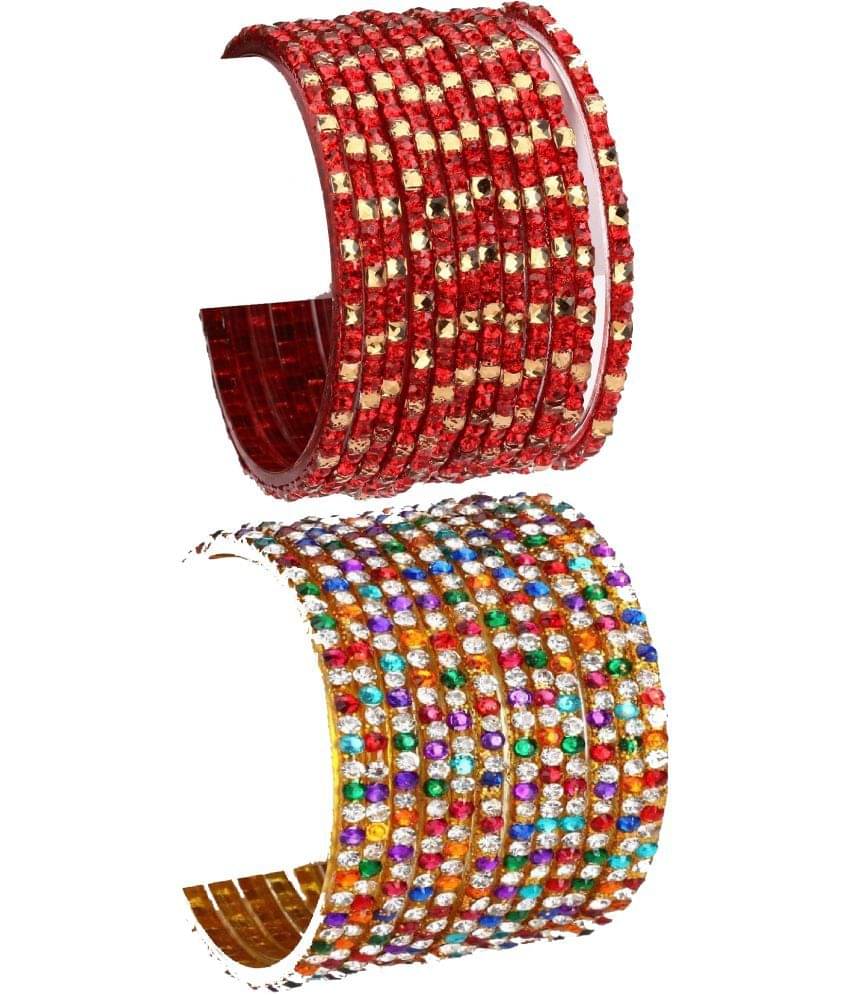     			Somil Multicolor Bangle Set ( Pack of 24 )