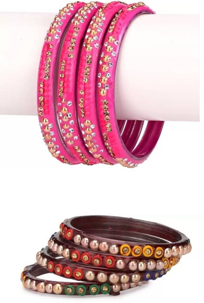 Somil Pink Kada ( Pack of 8 ) Somil Pink Kada ( Pack of 8 )