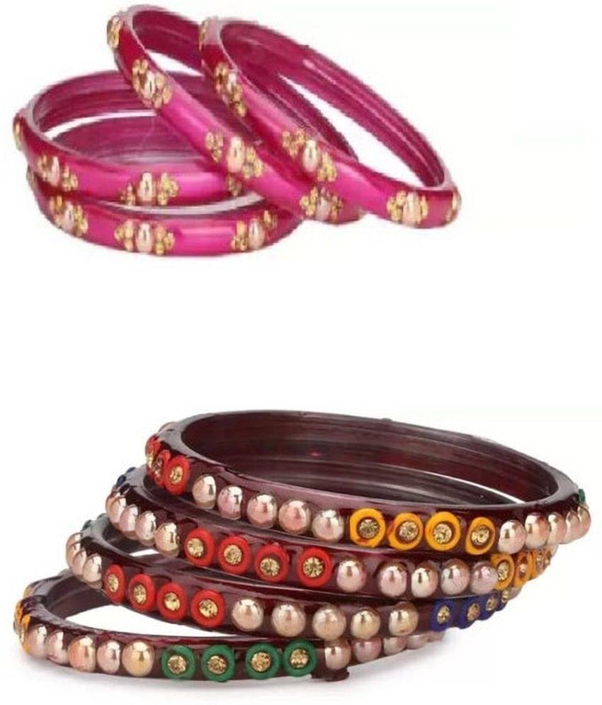 Somil Pink Kada ( Pack of 8 )     			Somil Pink Kada ( Pack of 8 )