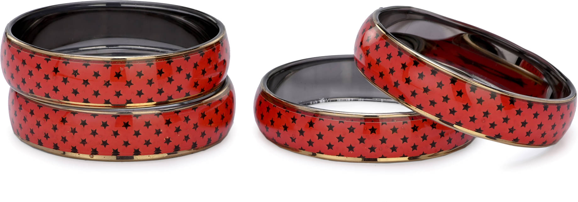 Somil Red Bangle Set ( Pack of 4 ) Somil Red Bangle Set ( Pack of 4 )