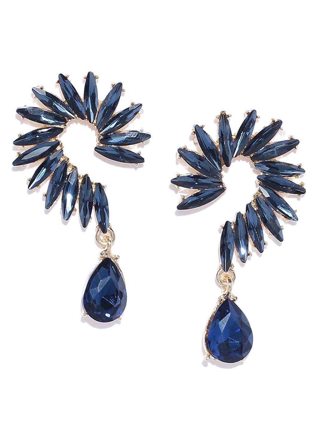     			YOUBELLA Blue Danglers Earrings ( Pack of 1 )