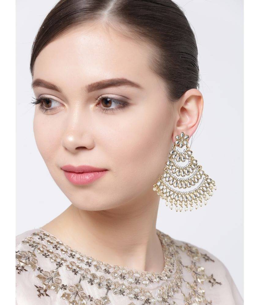     			YOUBELLA Gold Danglers Earrings ( Pack of 1 )