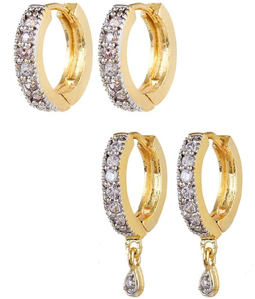     			YOUBELLA Gold Danglers Earrings ( Pack of 1 )